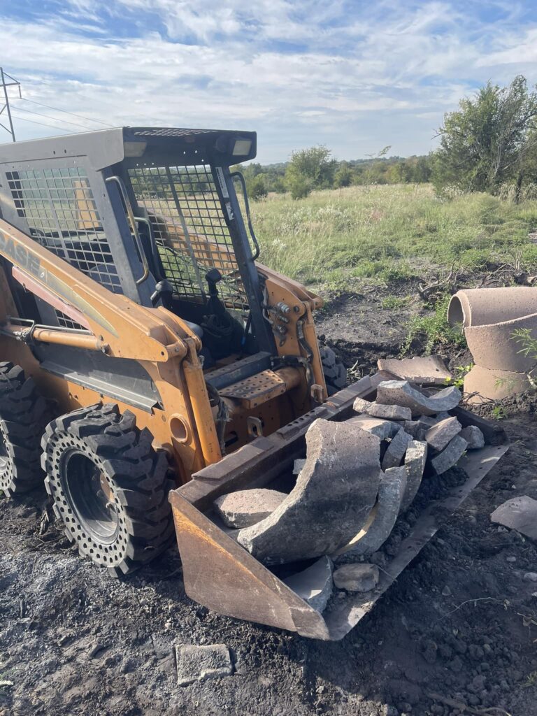 Construction site prepared and cleared